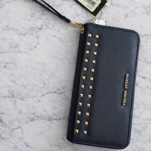 Badgley Mischka Blue Wallet with Gold Accents